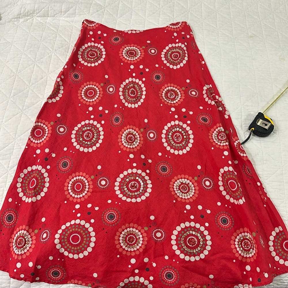 August Silk pure linen skirt, size 6